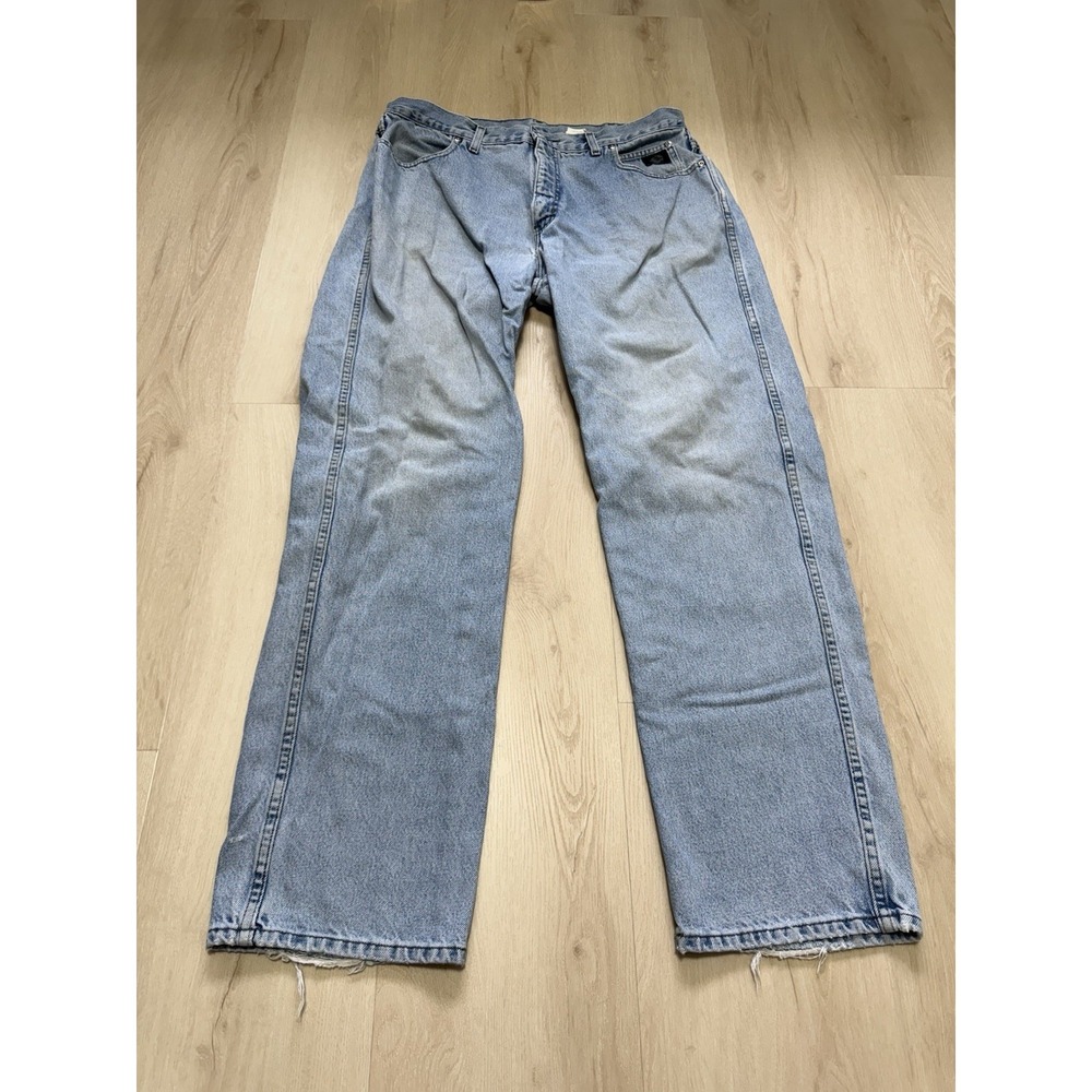 Vintage Harley Davidson Jeans Relaxed Fit Light Wash Made in USA Mens Size 38x34